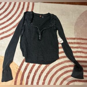 New Free People waffle Henley size M